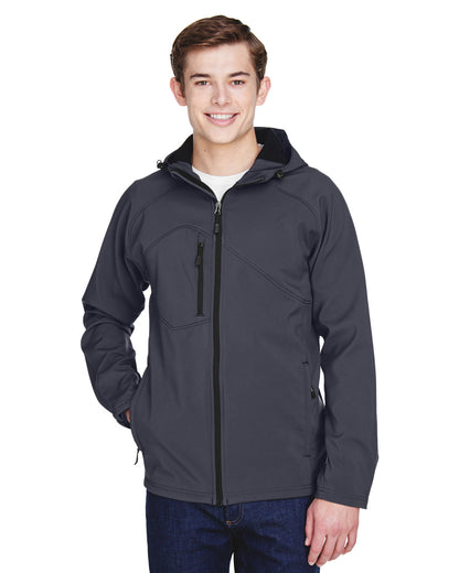 North End Men's Prospect Two-Layer Fleece Bonded Soft Shell Hooded Jacket 88166