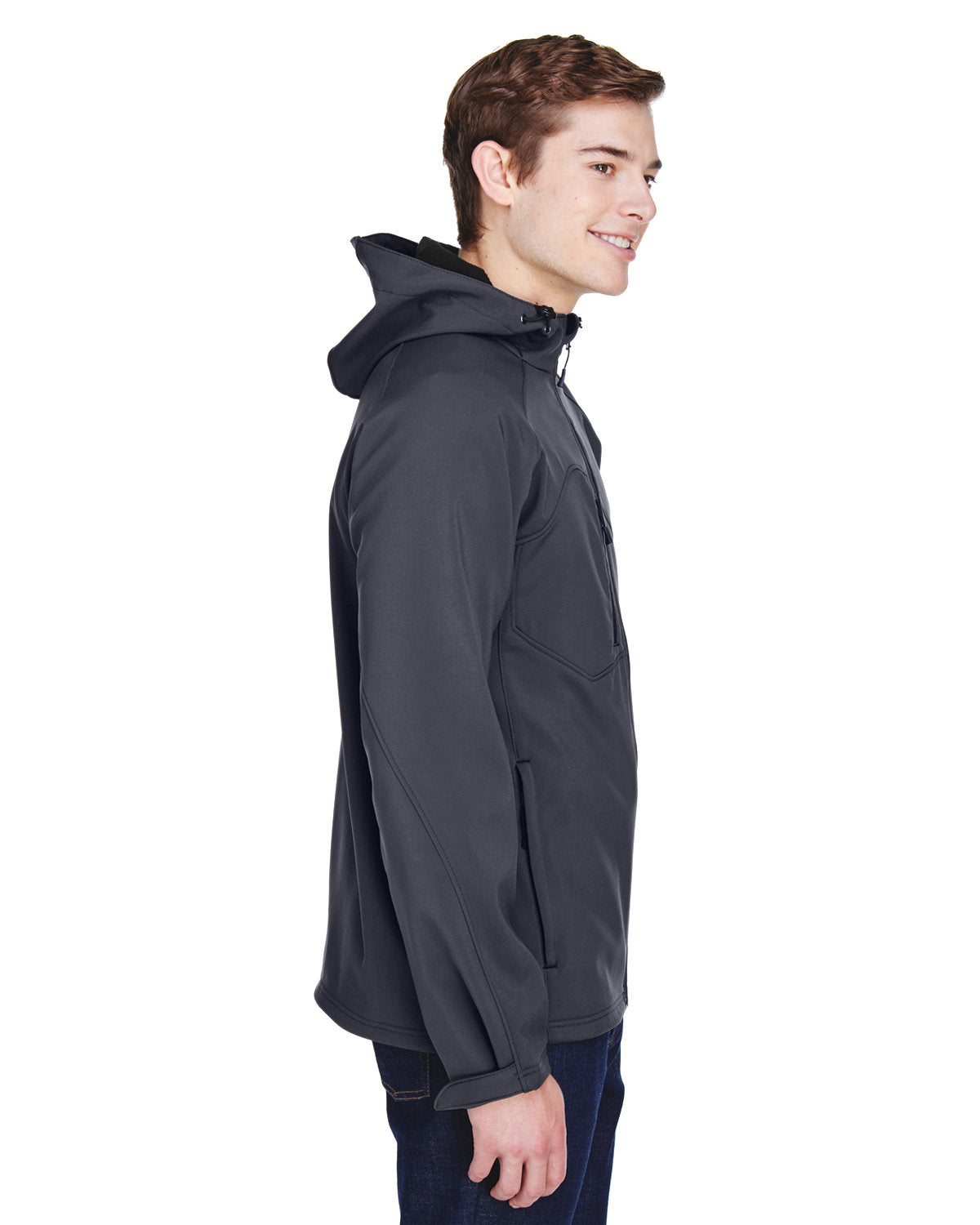 North End Men's Prospect Two-Layer Fleece Bonded Soft Shell Hooded Jacket 88166