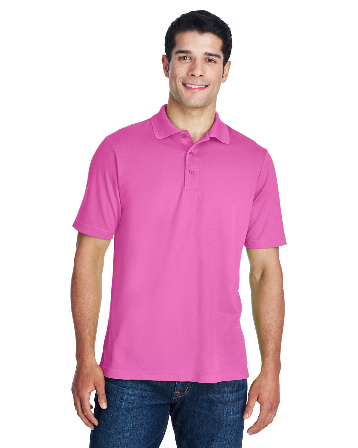 CORE365 Men's Origin Performance Piqué Polo 88181 CHARITY PINK