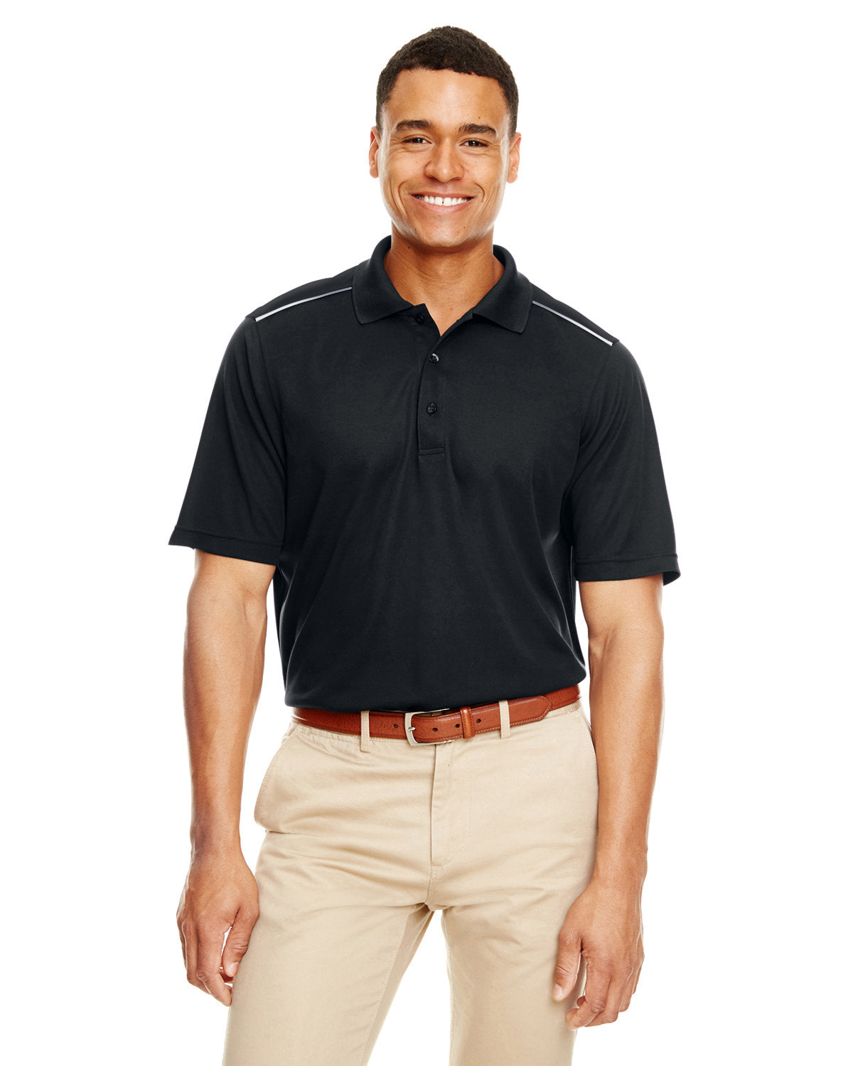 CORE365 Men's Radiant Performance Piqué Polo with Reflective Piping 88181R