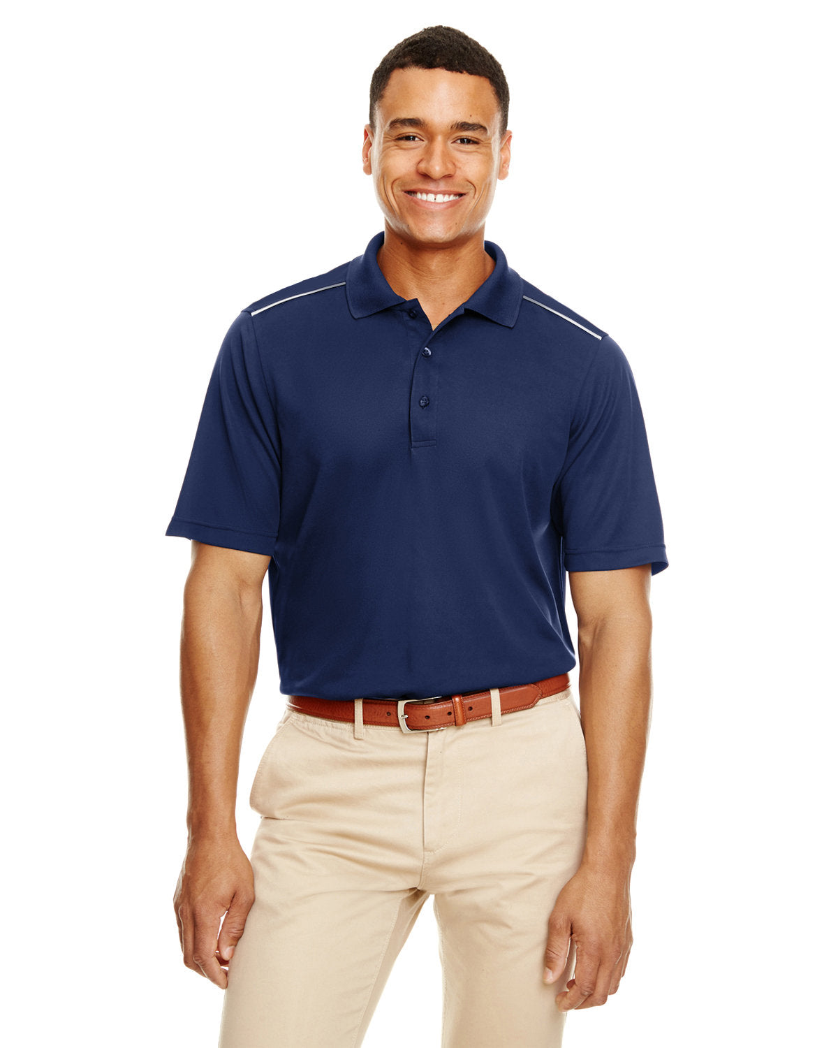 CORE365 Men's Radiant Performance Piqué Polo with Reflective Piping 88181R