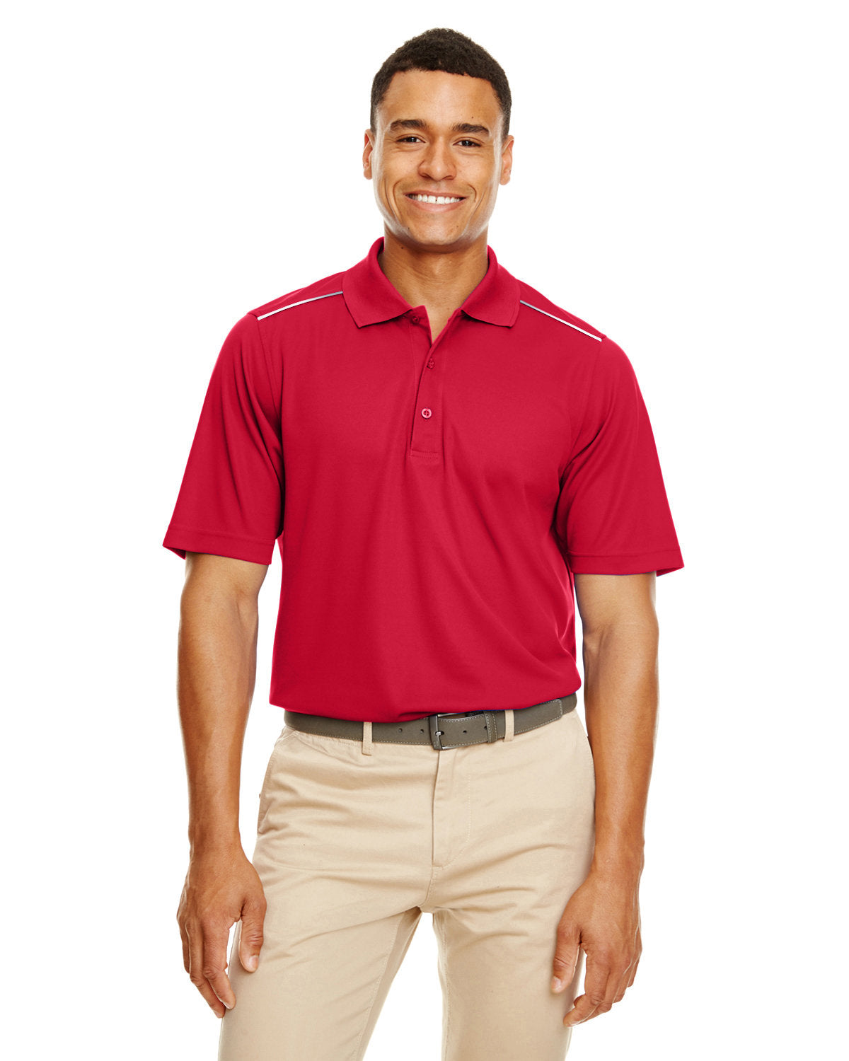 CORE365 Men's Radiant Performance Piqué Polo with Reflective Piping 88181R