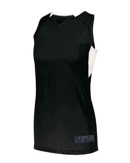 Custom EmbroideredAugusta Sportswear Women's Step-Back Basketball Jersey 8934 Black/ White