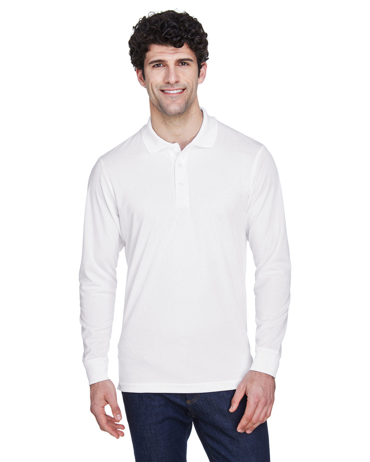 CORE365 Men's Pinnacle Performance Long-Sleeve Piqué Polo 88192