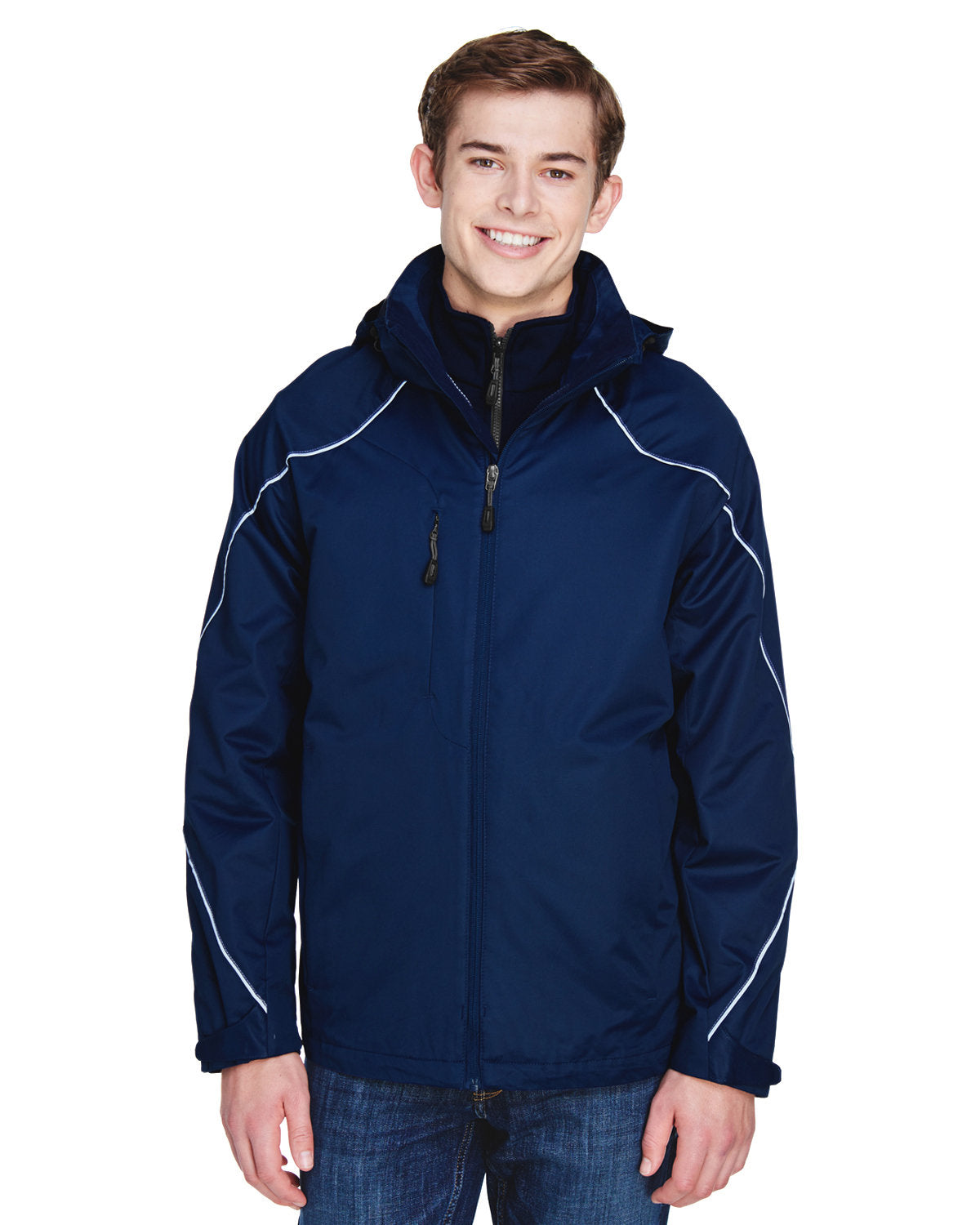 North End Men's Angle 3-in-1 Jacket with Bonded Fleece Liner 88196