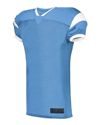Custom EmbroideredAugusta Sportswear Men's Slant Football Jersey 8988 Columbia Blue/ White