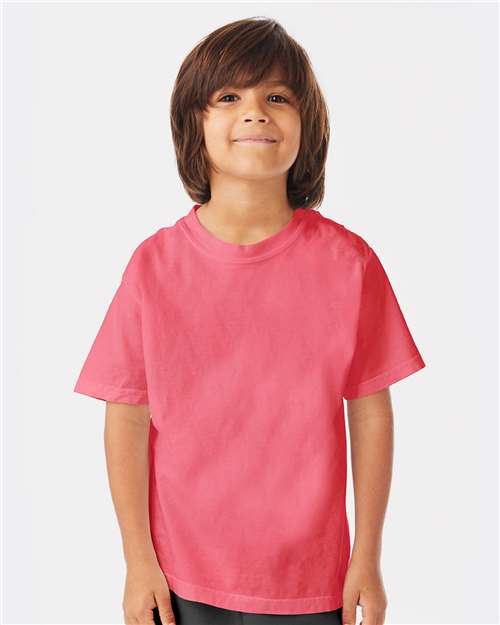 Custom Embroidered  ComfortWash by Hanes Garment-Dyed Youth T-Shirt GDH175  