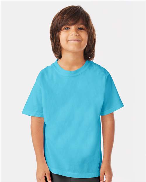Custom Embroidered  ComfortWash by Hanes Garment-Dyed Youth T-Shirt GDH175  