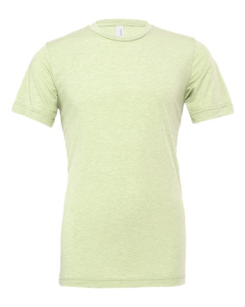 BELLA + CANVAS Triblend Tee 3413 Spring Green Triblend Custom Embroidered Business Logo