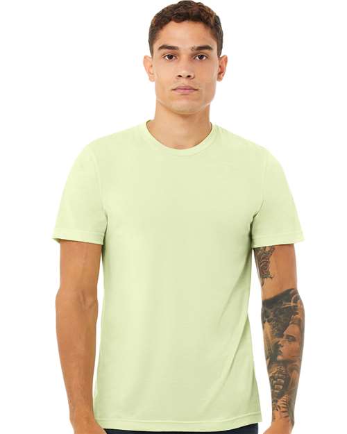 BELLA + CANVAS Triblend Tee 3413 Solid White Triblend Custom Embroidered Business Logo