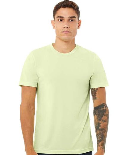 BELLA + CANVAS Triblend Tee 3413 Solid White Triblend Custom Embroidered Business Logo