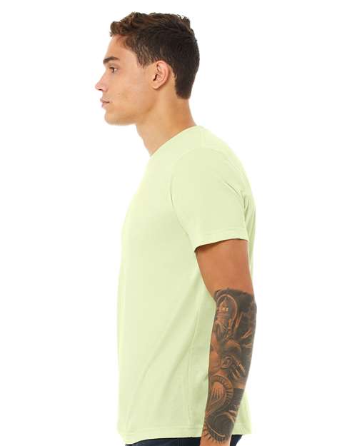 BELLA + CANVAS Triblend Tee 3413 Spring Green Triblend Custom Embroidered Business Logo