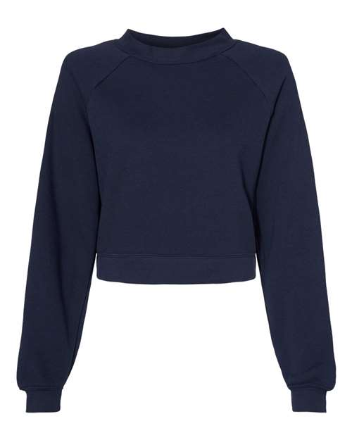 BELLA + CANVAS Women's Raglan Pullover Fleece 7505 Custom Embroidered Business Logo