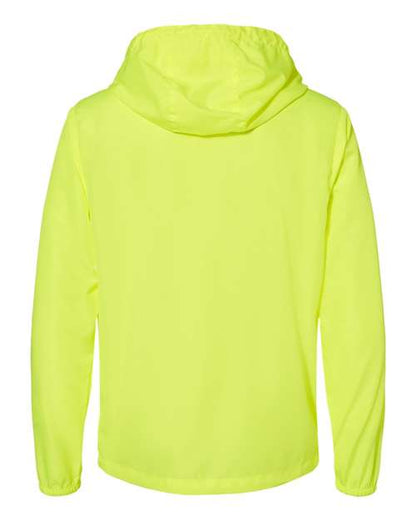 Independent Trading Co. Lightweight Windbreaker Full-Zip Jacket EXP54LWZ Safety Yellow Custom Embroidered Business Logo