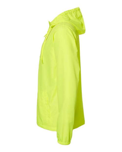 Independent Trading Co. Lightweight Windbreaker Full-Zip Jacket EXP54LWZ Safety Yellow Custom Embroidered Business Logo