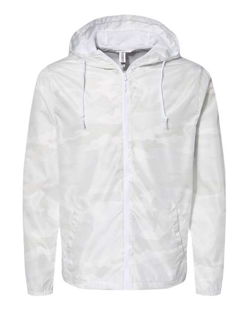 Independent Trading Co. Lightweight Windbreaker Full-Zip Jacket EXP54LWZ Safety Yellow Custom Embroidered Business Logo