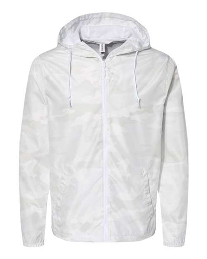 Independent Trading Co. Lightweight Windbreaker Full-Zip Jacket EXP54LWZ Safety Yellow Custom Embroidered Business Logo