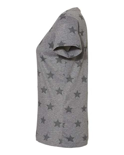 Code Five Women's Star Print Scoop Neck Tee 3629