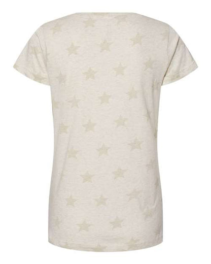 Code Five Women's Star Print Scoop Neck Tee 3629