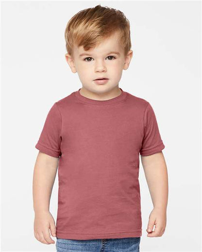Custom Embroidered  Rabbit Skins Toddler Fine Jersey Tee 3321 Rouge