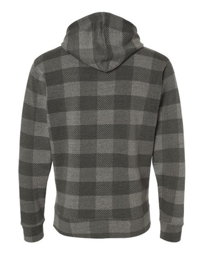J. America Triblend Fleece Hooded Sweatshirt 8871 Smoke Triblend Buffalo