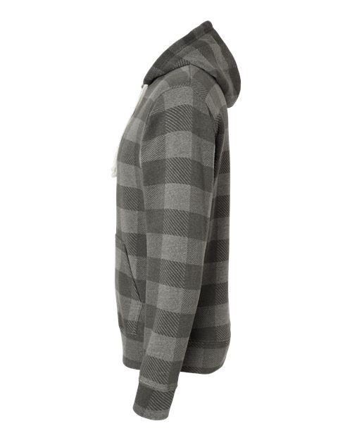 J. America Triblend Fleece Hooded Sweatshirt 8871 Smoke Triblend Buffalo