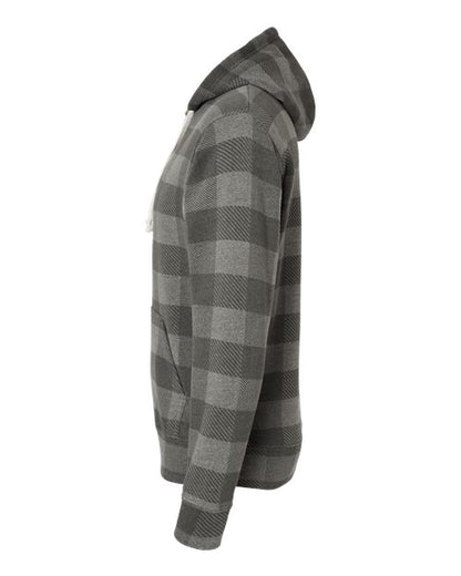 J. America Triblend Fleece Hooded Sweatshirt 8871 Smoke Triblend Buffalo