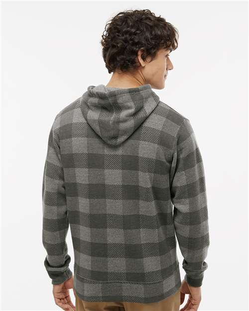 J. America Triblend Fleece Hooded Sweatshirt 8871 Smoke Triblend Buffalo