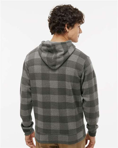 J. America Triblend Fleece Hooded Sweatshirt 8871 Smoke Triblend Buffalo