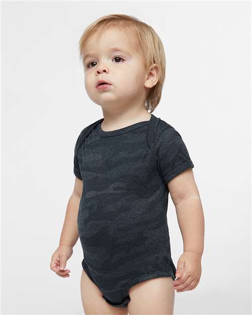 Rabbit Skins Infant Fine Jersey Bodysuit 4424 Storm Camo