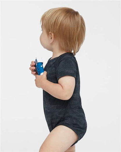 Rabbit Skins Infant Fine Jersey Bodysuit 4424 Storm Camo
