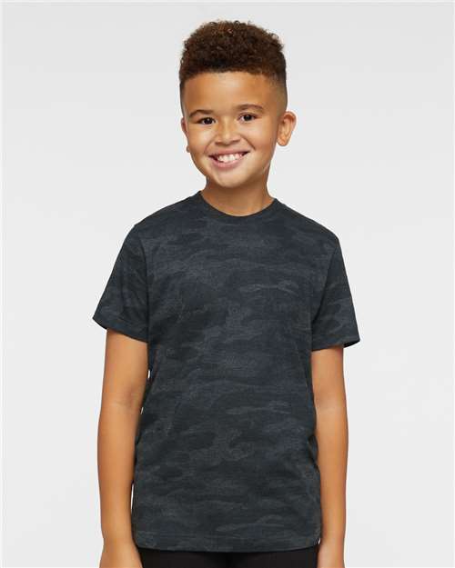LAT Youth Fine Jersey Tee 6101 Storm Camo