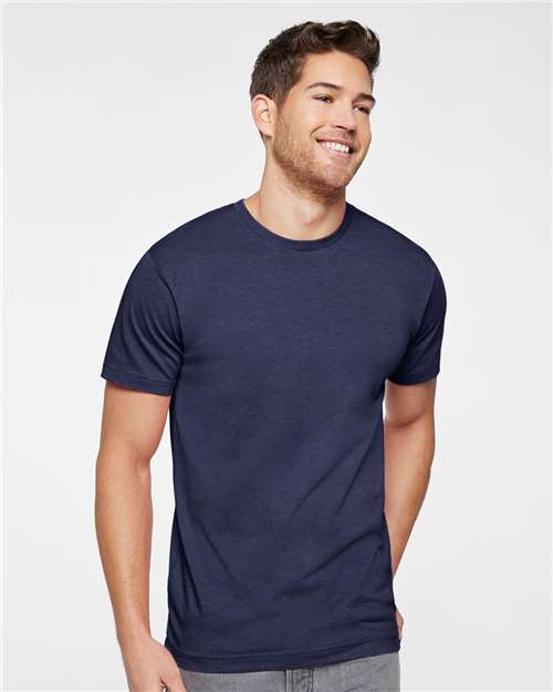 Custom Embroidered  LAT Fine Jersey Tee 6901 Vintage True Navy