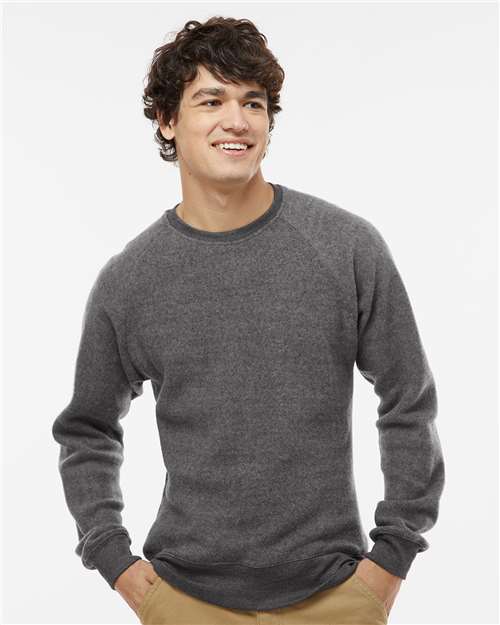 Custom Embroidered  J. America Flip Side Fleece Crewneck Sweatshirt 8710  