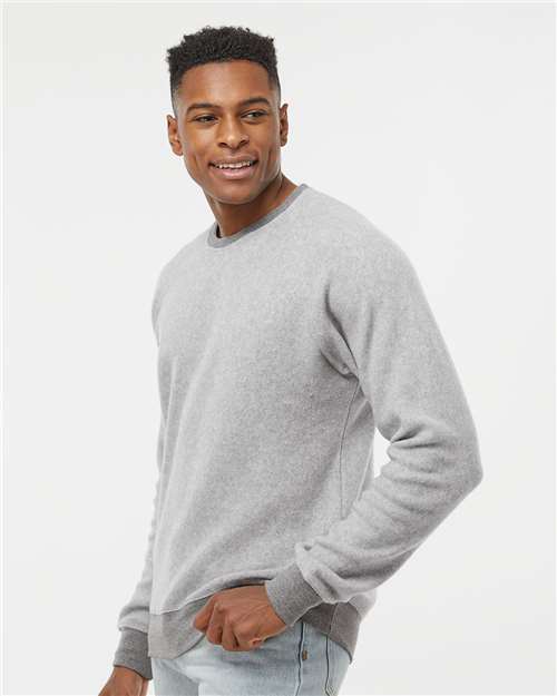 J. America Flip Side Fleece Crewneck Sweatshirt 8710