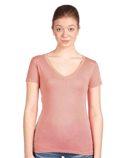 Next Level Women's Ideal V-Neck T-Shirt 1540 Desert Pink