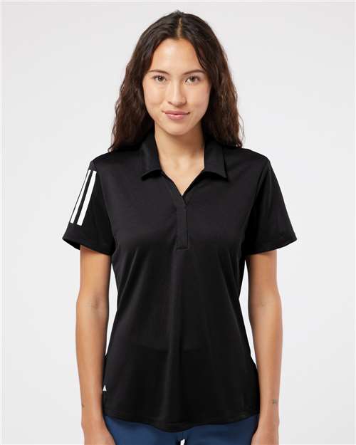 Adidas Women's Floating 3-Stripes Polo A481 Custom Embroidered Business Logo