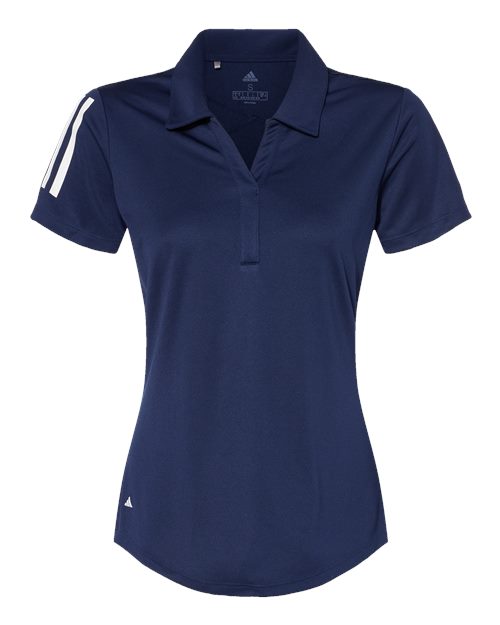 Adidas Women's Floating 3-Stripes Polo A481 Custom Embroidered Business Logo