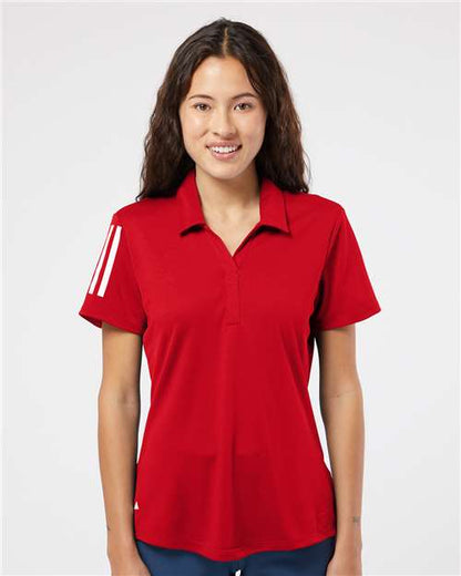 Adidas Women's Floating 3-Stripes Polo A481 Custom Embroidered Business Logo