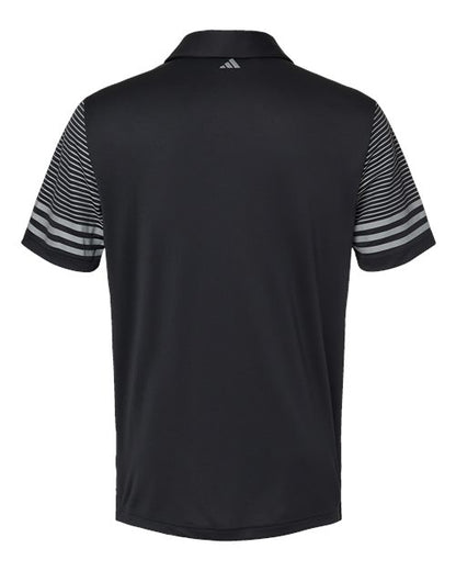 Adidas Striped Sleeve Polo A490 Custom Embroidered Business Logo