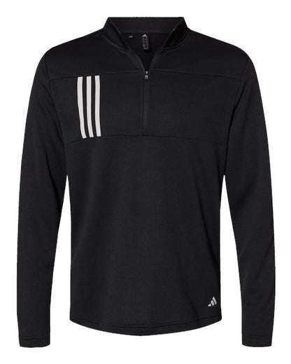 Adidas 3-Stripes Double Knit Quarter-Zip Pullover A482 Custom Embroidered Business Logo