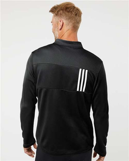 Adidas 3-Stripes Double Knit Quarter-Zip Pullover A482 Custom Embroidered Business Logo