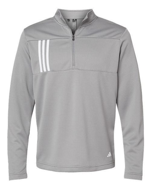 Adidas 3-Stripes Double Knit Quarter-Zip Pullover A482 Custom Embroidered Business Logo