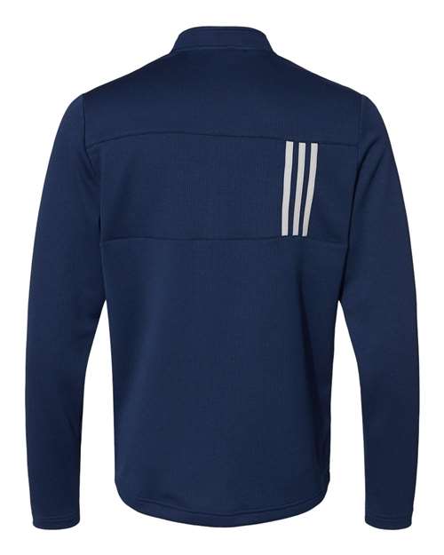 Adidas 3-Stripes Double Knit Quarter-Zip Pullover A482 Custom Embroidered Business Logo