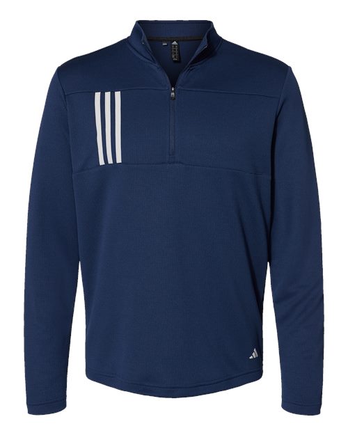 Adidas 3-Stripes Double Knit Quarter-Zip Pullover A482 Custom Embroidered Business Logo