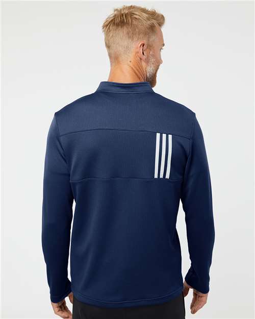 Adidas 3-Stripes Double Knit Quarter-Zip Pullover A482 Custom Embroidered Business Logo