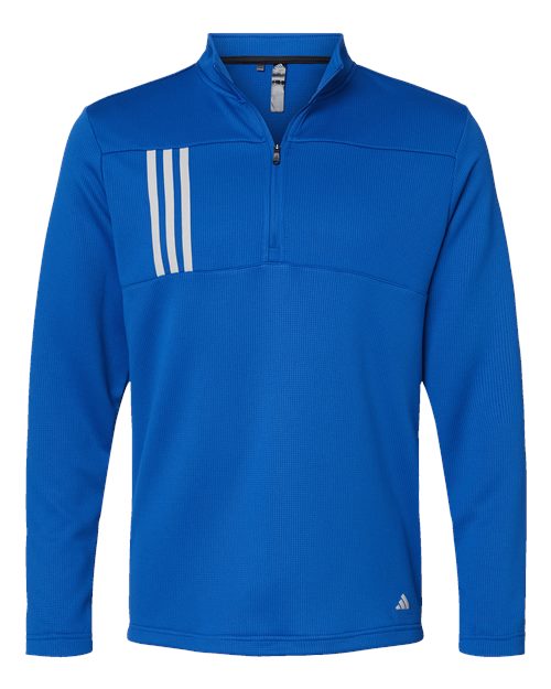 Adidas 3-Stripes Double Knit Quarter-Zip Pullover A482 Custom Embroidered Business Logo