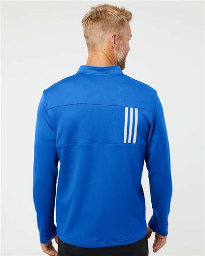 Adidas 3-Stripes Double Knit Quarter-Zip Pullover A482 Custom Embroidered Business Logo