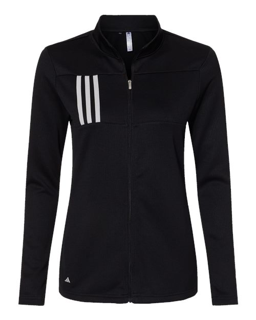 Adidas Women's 3-Stripes Double Knit Full-Zip A483 Custom Embroidered Business Logo