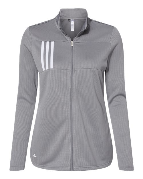 Adidas Women's 3-Stripes Double Knit Full-Zip A483 Custom Embroidered Business Logo